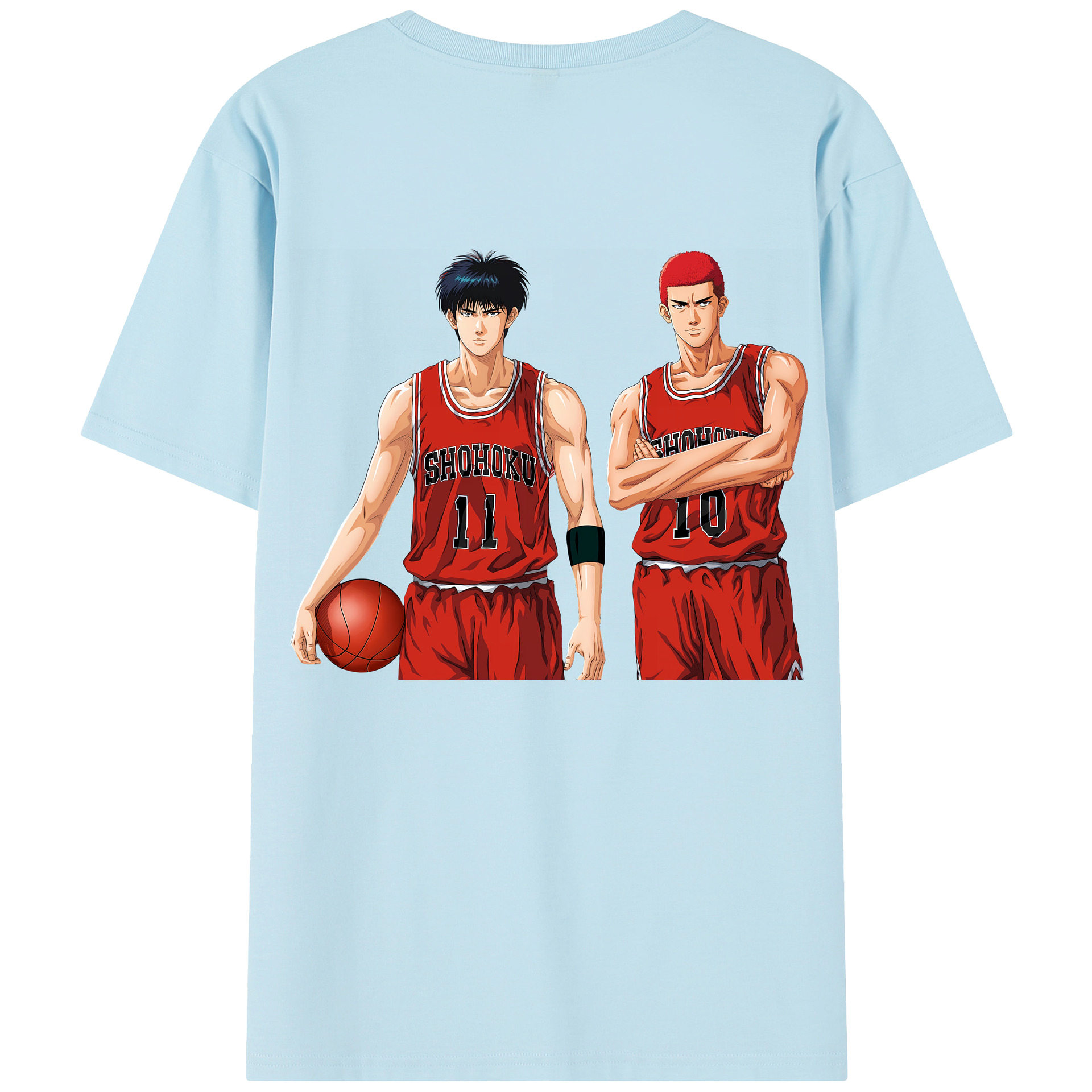 SLAM DUNK／スラムダンク 綿100％半袖Tシャツ（背面プリント）
